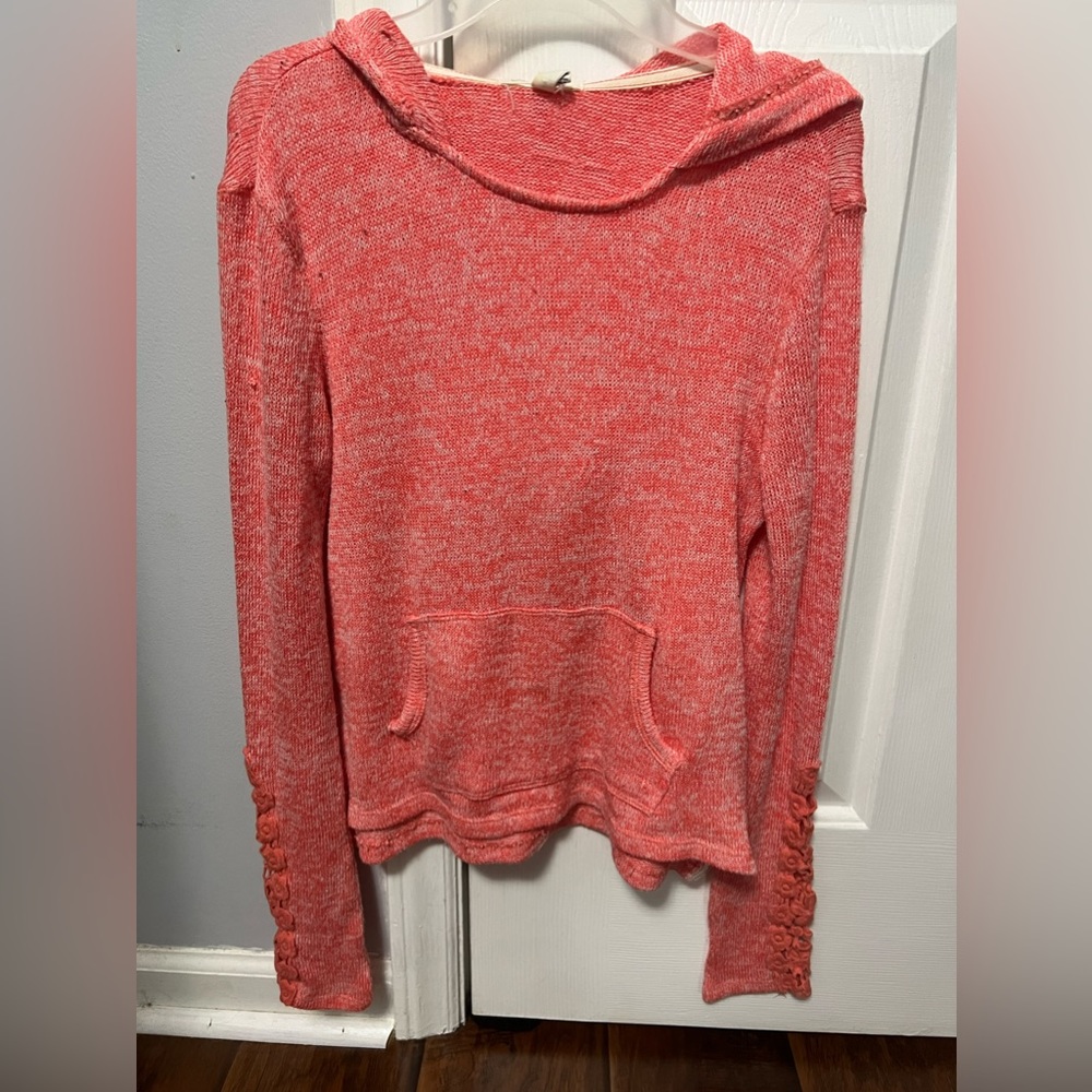 Aeropostale Coral Hooded Sweater size Small